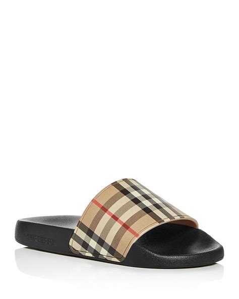 vintage burberry slides|burberry flip flops for women.